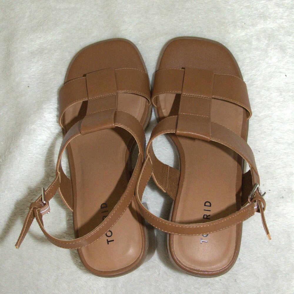 torrid Tan Strappy Leather Sandals - Picture 3 of 6